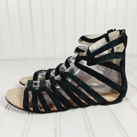 Koolaburra Shoes - Koolaburra by Ugg Azore Gladiator Leather Black Sandals A616